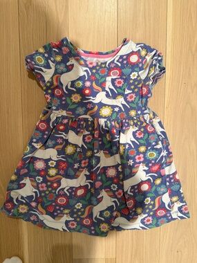 Mini boden Girls' Unicorn Floral Dress